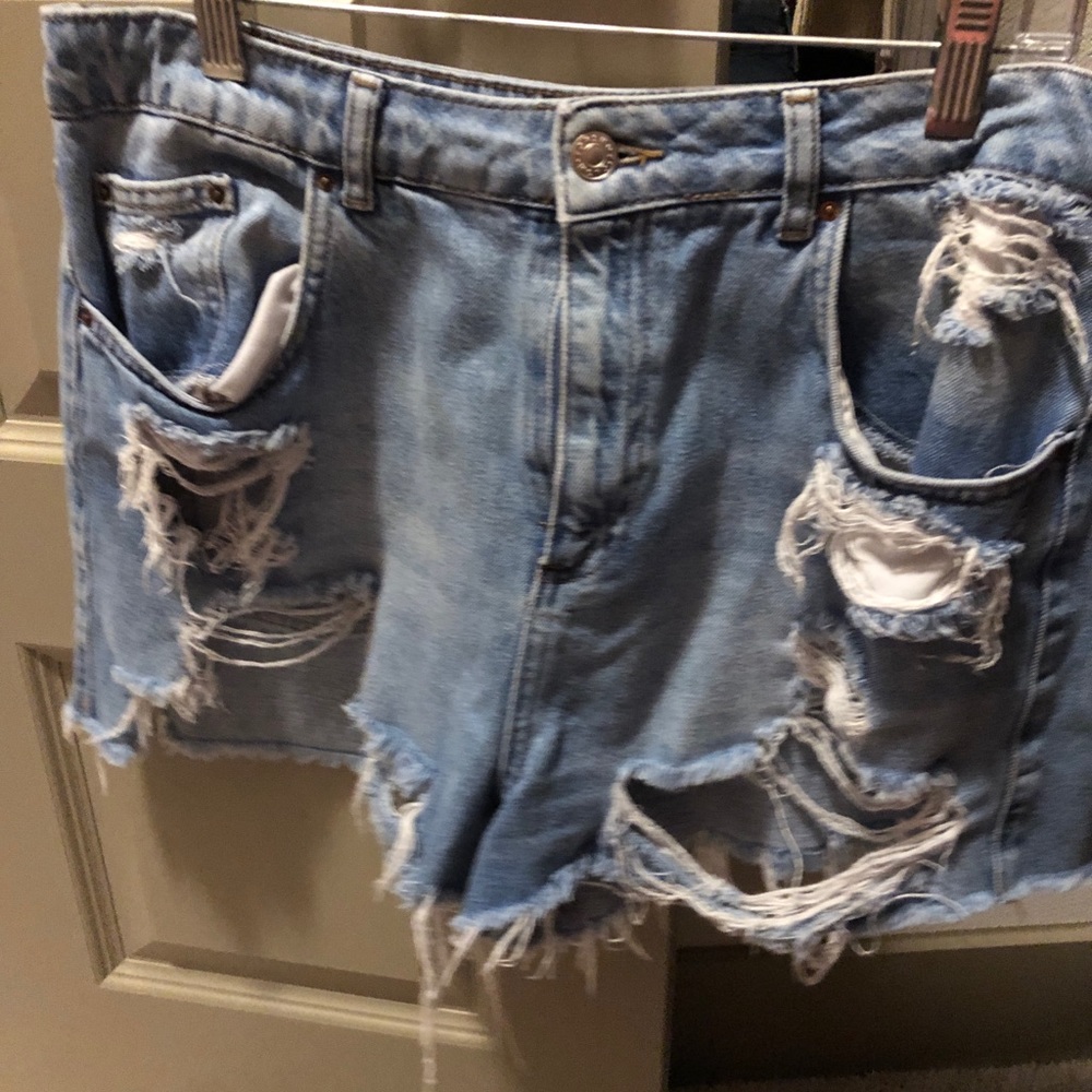 Topshop mom shorts denim